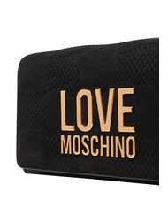 LOVE MOSCHINO PATCHY Clutch mit Kette Schwarz - Damentaschen - 5
