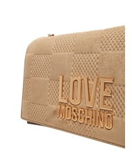 LOVE MOSCHINO PATCHY Schultertasche mit Kette Sand - Damentaschen - 5