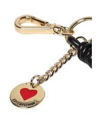 LOVE MOSCHINO CHARMS Schl&uuml;sselanh&auml;nger mit Metalllogo schwarz/rot/schwarz - Schl&uuml;sselanh&auml;nger und Schl&uuml;sseletuis - 3