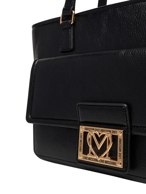 EMBOSSED Einkaufstasche, doppelt tragbar Schwarz - Damentaschen