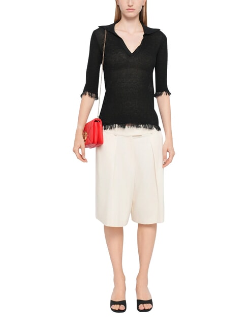 EMBOSSED Kleine Schultertasche mit Kette ROT - Damentaschen