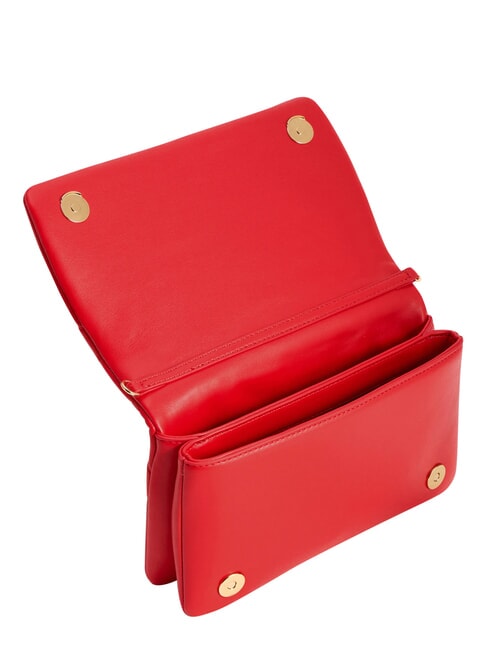 EMBOSSED Kleine Schultertasche mit Kette ROT - Damentaschen