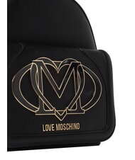 LOVE MOSCHINO LOGO Rucksack mit Vordertasche Schwarz - Damentaschen - 3