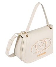 LOVE MOSCHINO LOGO Schultertasche mit Schultergurt Elfenbein - Damentaschen - 5