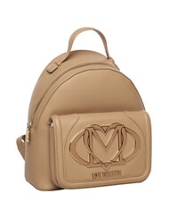 LOVE MOSCHINO LOGO Rucksack mit Vordertasche Beige - Damentaschen - 3