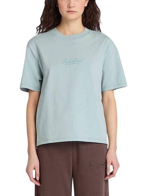 LUSH COMFORT Baumwoll-T-Shirt Silberblau - T-Shirts und Tops f&uuml;r Damen