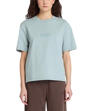 TIMBERLAND LUSH COMFORT Baumwoll-T-Shirt Silberblau - T-Shirts und Tops f&uuml;r Damen - 4