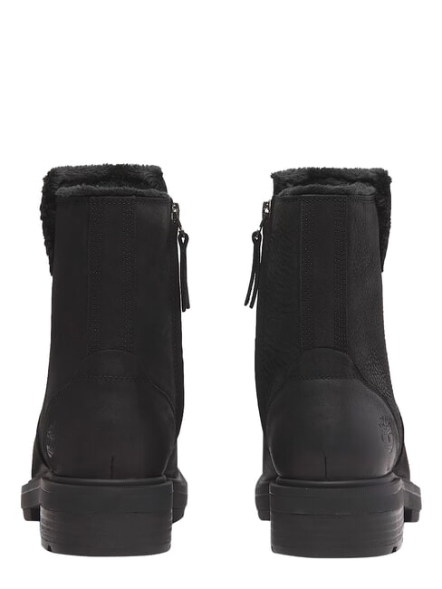 BRIMFIELD Lederstiefeletten schwarzes Vollkorn - Damenschuhe