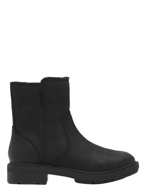 BRIMFIELD Lederstiefeletten schwarzes Vollkorn - Damenschuhe