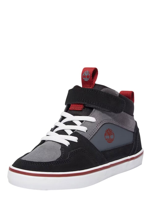 STONE JUMP MID Sneaker aus gemischtem Leder dunkelgraues Wildleder - Kinderschuhe