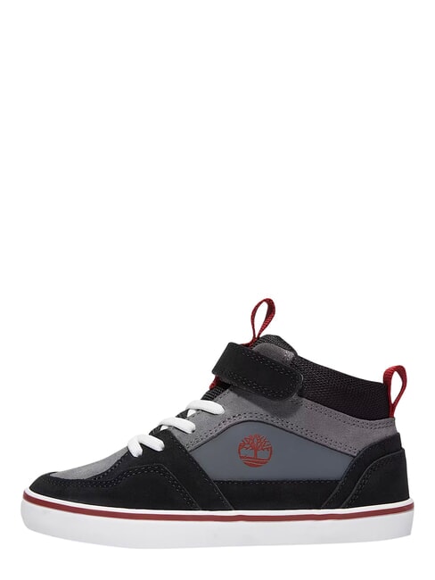 STONE JUMP MID Sneaker aus gemischtem Leder dunkelgraues Wildleder - Kinderschuhe