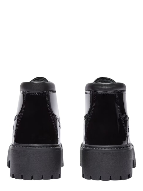 STONE STREET Wasserdichter Lederstiefeletten schwarzes Lackleder - Damenschuhe