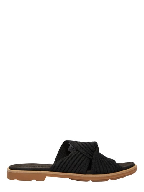 CALISTA BAY Sandalen aus Ledermix schwarzer Strick - Damenschuhe