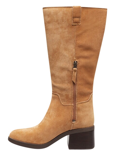 BELLEVAUX Lederstiefelette mittelbraunes Wildleder - Damenschuhe