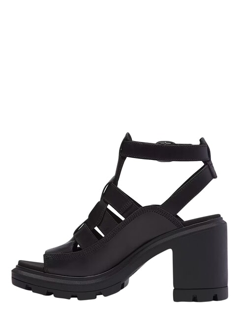 ALLINGTON Hohe Fischer-Sandale schwarzes Vollkorn - Damenschuhe