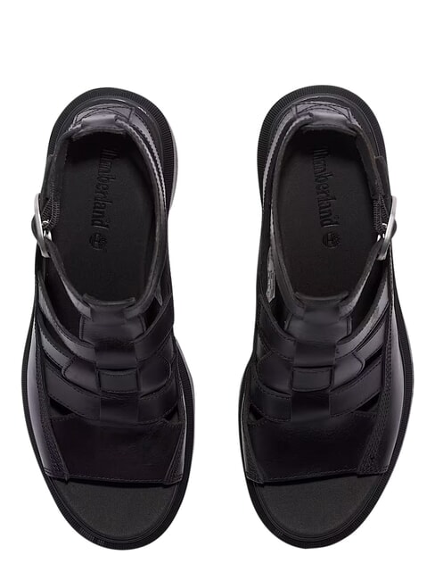 ALLINGTON Hohe Fischer-Sandale schwarzes Vollkorn - Damenschuhe