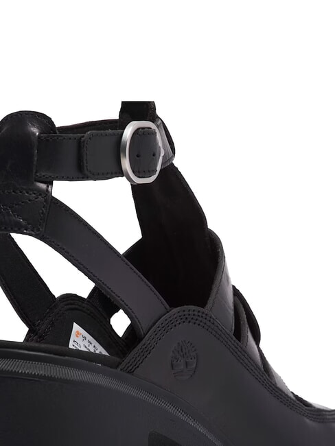 ALLINGTON Hohe Fischer-Sandale schwarzes Vollkorn - Damenschuhe