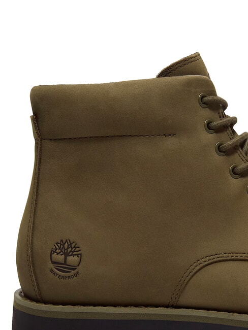 ALDEN BROOK Wasserdichter Lederstiefeletten dunkelolivfarbenes Nubukleder - Herrenschuhe