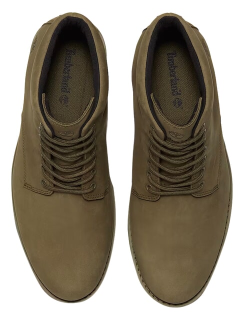 ALDEN BROOK Wasserdichter Lederstiefeletten dunkelolivfarbenes Nubukleder - Herrenschuhe