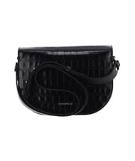 COCCINELLE CAMPIONARIO - DEW CROCO SHINY SOFT Mini-Schultertasche Schwarz - Damentaschen - 3