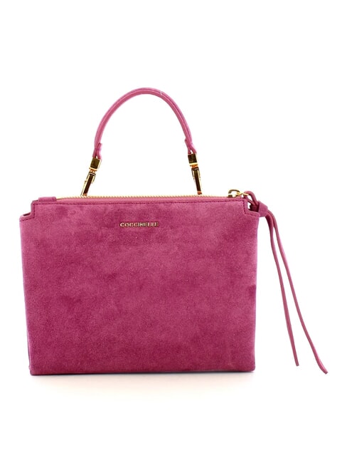 CAMPIONARIO - ARLETTIS SUEDE DROPLET Mini-Ledertasche mit Schulterriemen Fruchtfleisch rosa - Damentaschen