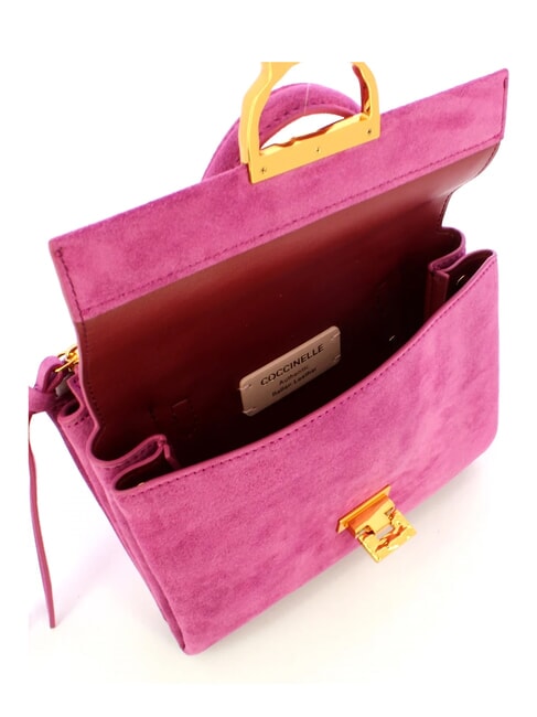 CAMPIONARIO - ARLETTIS SUEDE DROPLET Mini-Ledertasche mit Schulterriemen Fruchtfleisch rosa - Damentaschen