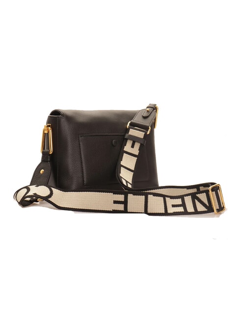 CAMPIONARIO - LIYA SIGNATURE Schultertasche aus geh&auml;mmertem Leder Schwarz - Damentaschen