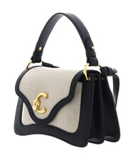 COCCINELLE CAMPIONARIO - C-ME CANVAS Handtasche mit Schulterriemen natur / schwarz - Damentaschen - 2