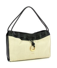 COCCINELLE CAMPIONARIO - ISABELA CANVAS Hobo-Tasche aus Canvas und Leder natur / schwarz - Damentaschen - 2