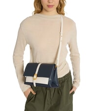 COCCINELLE CAMPIONARIO - DORIAN BICOLOR Schultertasche aus Leder midnig.b/blanco - Damentaschen - 2