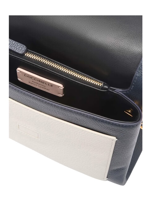 CAMPIONARIO - DORIAN BICOLOR Schultertasche aus Leder midnig.b/blanco - Damentaschen