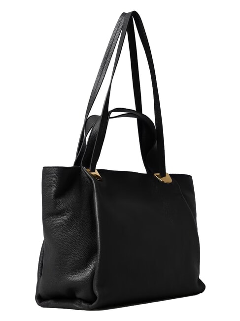 CAMPIONARIO - OLIVER Ledertasche mit zwei Henkeln Schwarz - Damentaschen