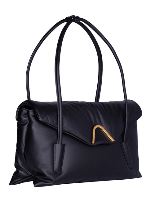 CAMPIONARIO - CHESTER PUFFY SMOOTH Umh&auml;ngetasche Schwarz - Damentaschen