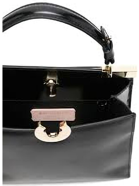 CAMPIONARIO - BINXIE SHINY CALF Mini-Tasche mit Schultergurt Schwarz - Damentaschen
