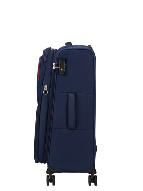 AIR WAVE Mittlerer Trolley, ausziehbar marineblau/orange - Halbharte Trolleys