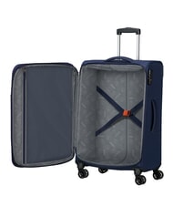 AMERICAN TOURISTER AIR WAVE Kabinen- + Mittel- + Gro&szlig;-Trolley-Set marineblau/orange - Trolleyset - 3