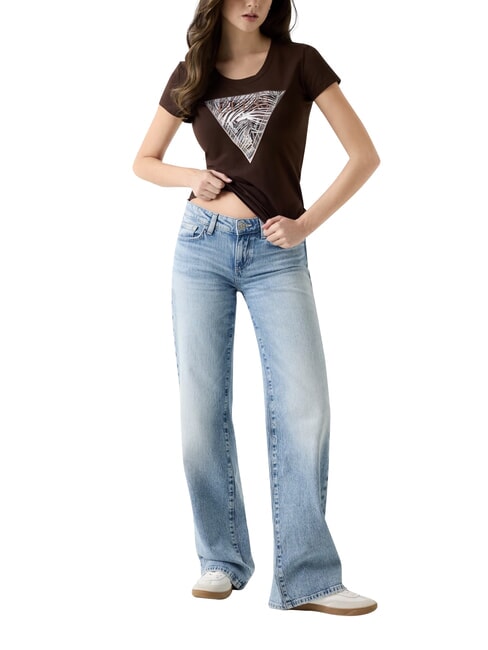 ZEBRA TRIANGLE Kurzarm-T-Shirt k&ouml;nigliches Braun - T-Shirts und Tops f&uuml;r Damen