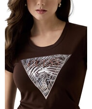 GUESS ZEBRA TRIANGLE Kurzarm-T-Shirt k&ouml;nigliches Braun - T-Shirts und Tops f&uuml;r Damen - 5