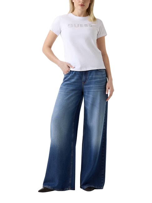 STUDS SCRIPT Kurzarm-T-Shirt purwei&szlig; - T-Shirts und Tops f&uuml;r Damen