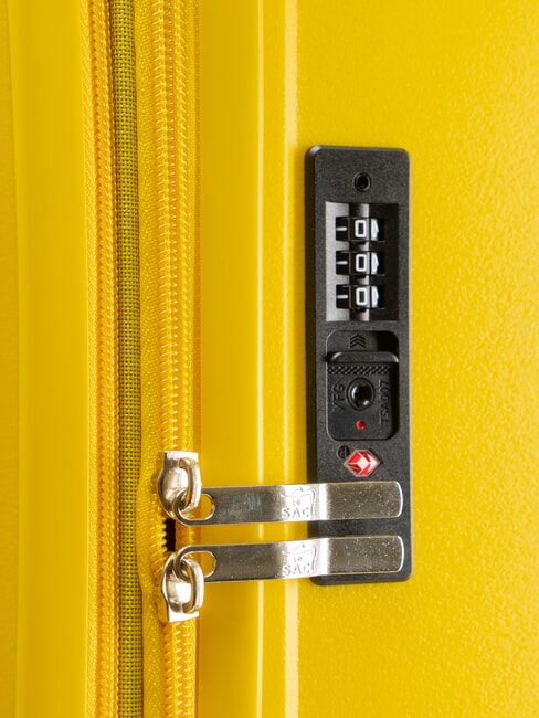 SLIDE Gro&szlig;er, erweiterbarer Trolley hellgelb - Harte Trolleys