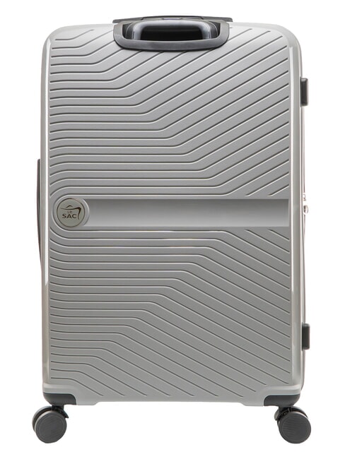 SLIDE Gro&szlig;er, erweiterbarer Trolley hellgrau - Harte Trolleys