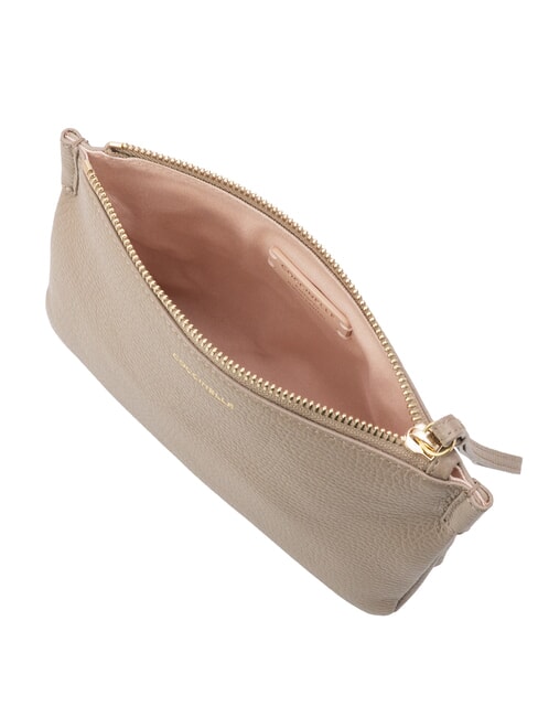 LORINE Lederclutch warmes Taupe - Damentaschen