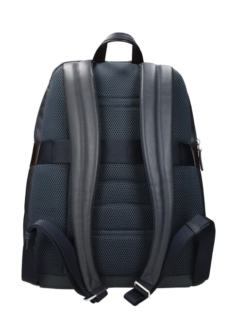X1 15,6-Zoll-Laptop-Rucksack aus Leder blau / braun - PC-Rucks&auml;cke