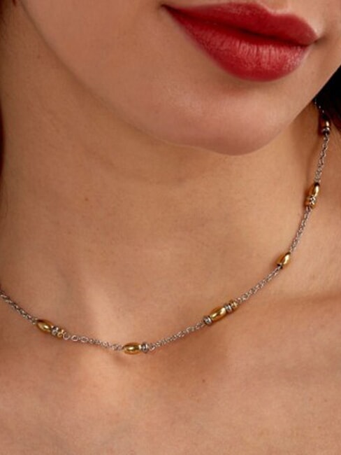 COLORI Halskette Stahl / Gold - Halsketten