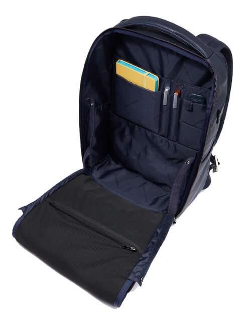 CRONUS 14-Zoll-Laptop-Rucksack aus Leder Blau - PC-Rucks&auml;cke