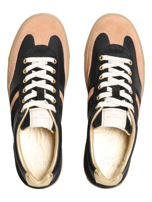 COURT Turnschuhe Schwarz Beige Gold - Damenschuhe