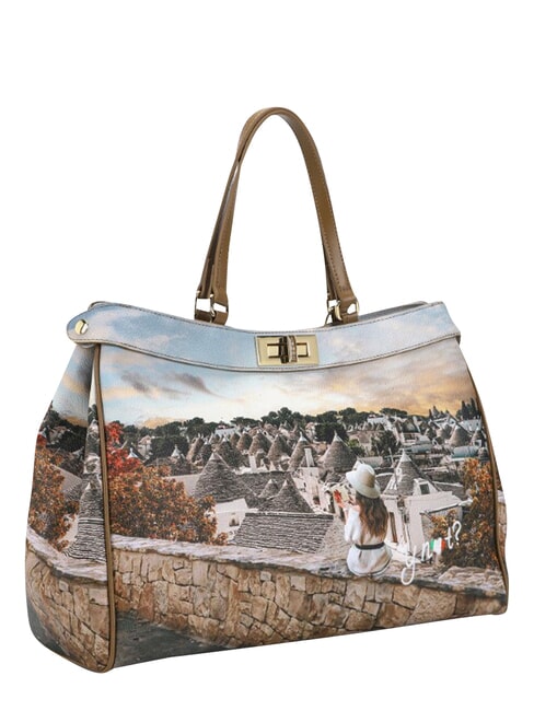YESBAG XL Schultertasche romantische Trulli - Damentaschen