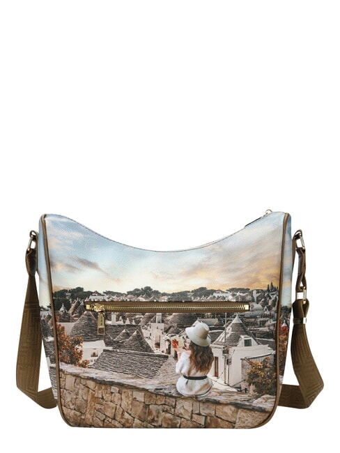 YESBAG Hobo-Schultertasche mit Fach romantische Trulli - Damentaschen