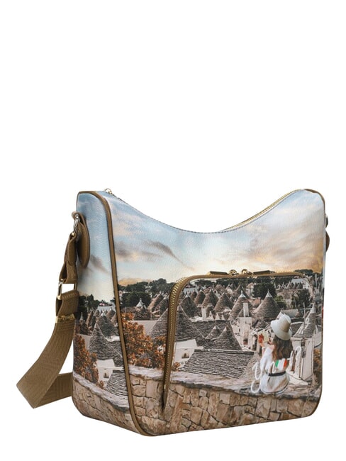 YESBAG Hobo-Schultertasche mit Fach romantische Trulli - Damentaschen