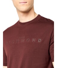 JOHN RICHMOND SOULOKU T-Shirt mit gepr&auml;gtem Logo Bitterschokolade - Herren-T-Shirts - 2